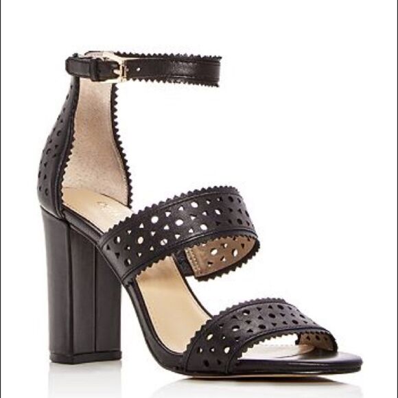 Botkier Sz 6 Gemi Perforated Leather Block Sandal - Picture 1 of 7